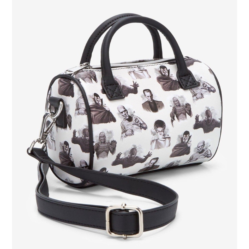 Loungefly Universal Studios Monsters AOP Crossbody Bag & Tech Wristlet WALLET! - Picture 2 of 8